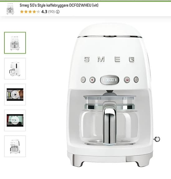 Kaffebryggare SMEG vit