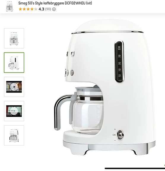 Kaffebryggare SMEG vit