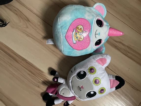 Squishmallows mjukisdjur set med enhörning och hund