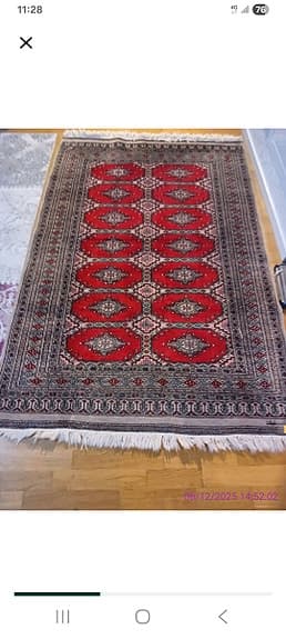 Vacker mönster handknut persisk ullmatta