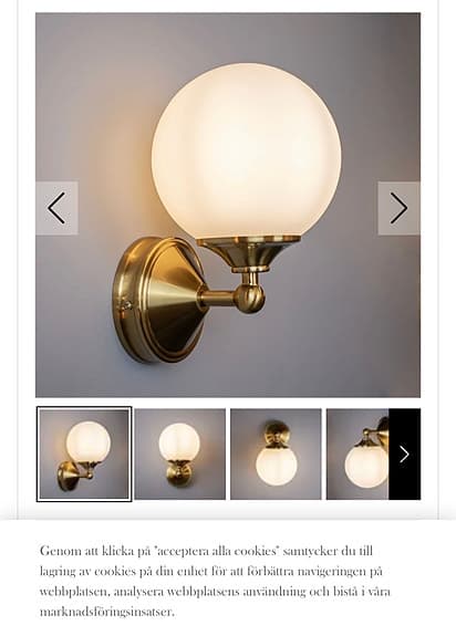 Helt ny vägglampa i mässing