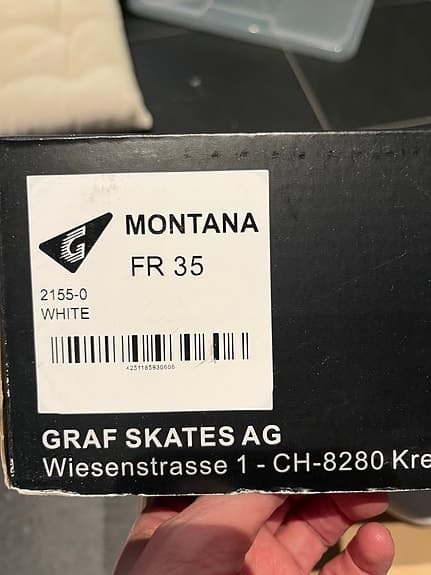 Graf Montana FR Barnskridskor Storlek 35 Vit