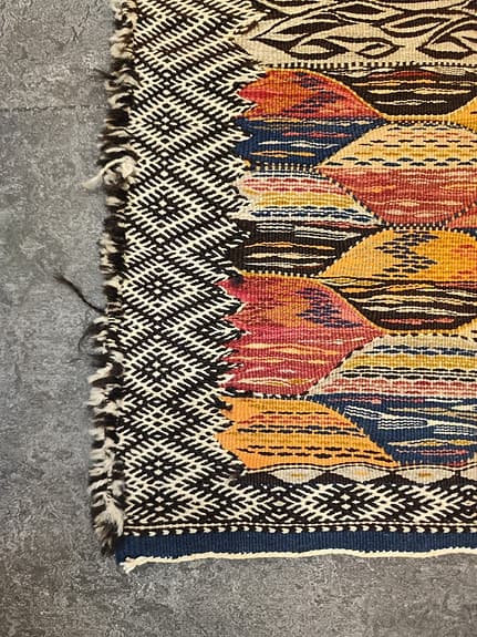 Helt ny äkta unik ekologisk Marockansk Berber ull matta 67×216