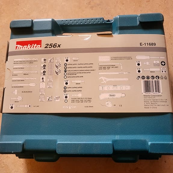 Makita E-11689 verktygssats 256 delar