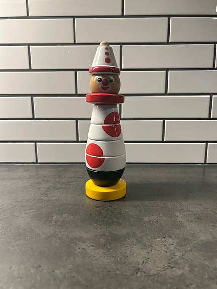Röd/vit clown brio