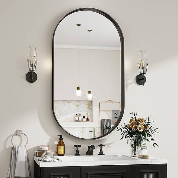 Oval väggspegel 91 x 51cm