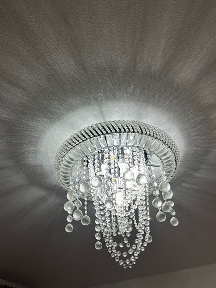 Elegant kristalltaklampa / plafon – 6 ljuskällor