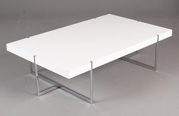 Soffbord i vit högglans