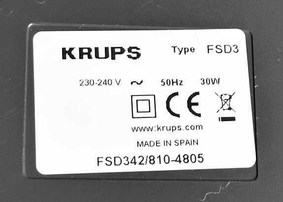Krups FSD3 elektrisk Citruspress svart