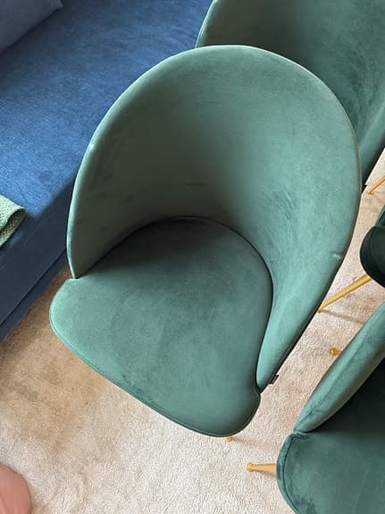 Sofacompany köksstolar 6st, grön velour