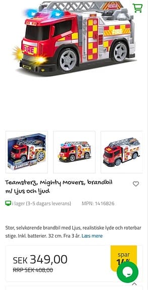 Brandbil med ljus och ljud