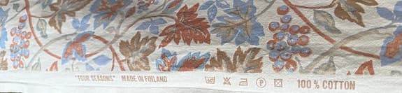 Tyg / Duk - ”Four seasons” - Made in Finland - Bomull
