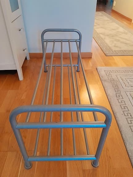 Metallbänk grå 90 cm