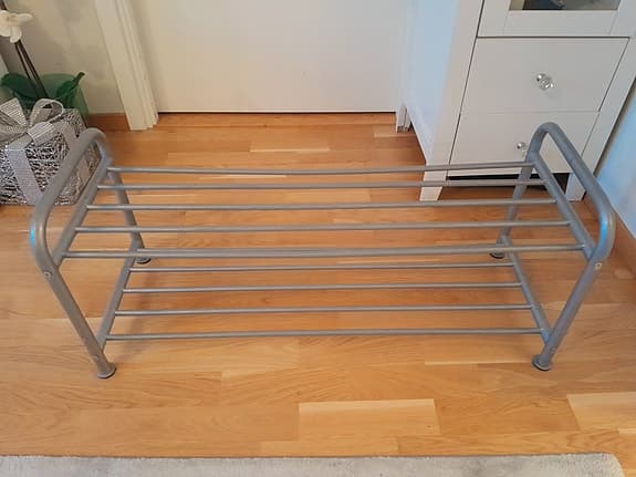 Metallbänk grå 90 cm