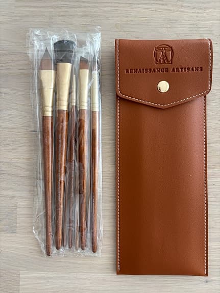 Maestro Series Kolinsky Sable akvarellpenslar, 6st olika