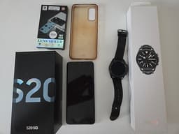 Samsung S20(himmel blå) med Samsung Galaxy Watch 3 (säljs endast ihop)