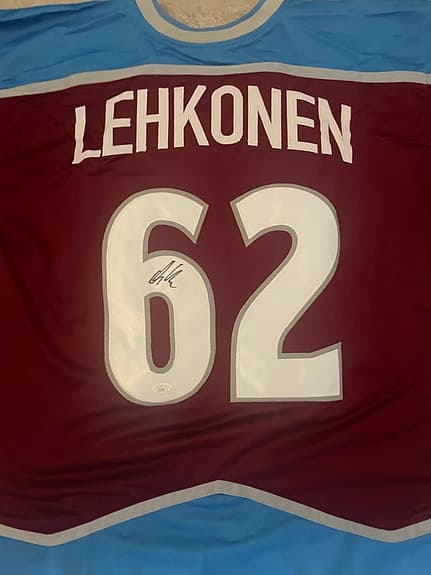 Colorado Lehkonen Ishockeytröja Signerad