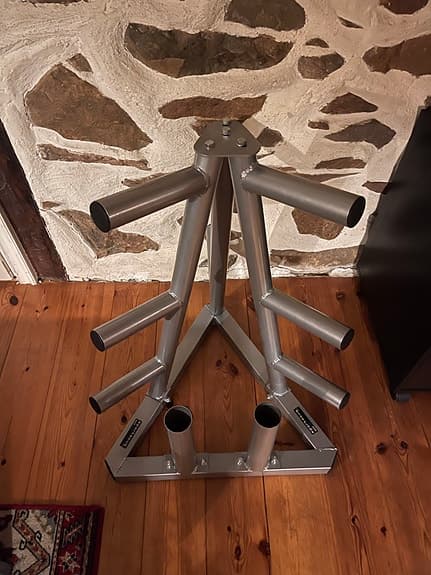 Spartacus Rack - Viktställ i metall med skivstångshållare