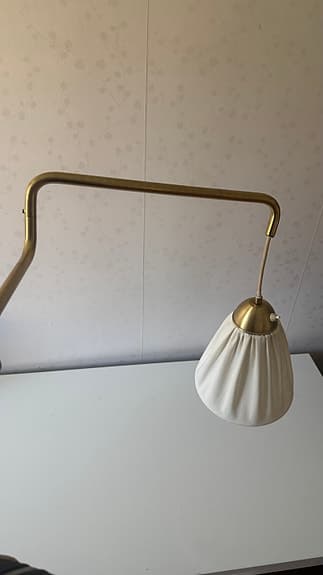 VÄGGLAMPA / Mässing / Borens / 1960-tal