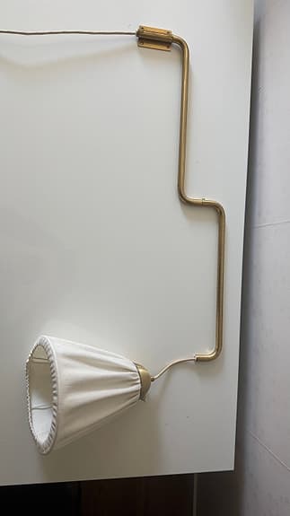 VÄGGLAMPA / Mässing / Borens / 1960-tal