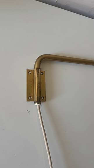 VÄGGLAMPA / Mässing / Borens / 1960-tal