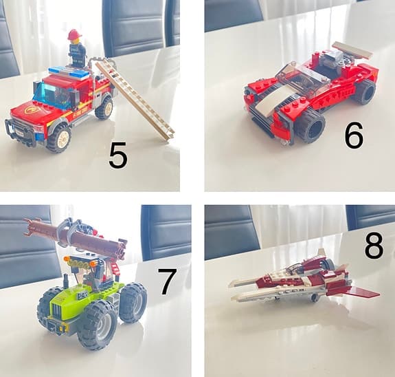 LEGO barnleksaker fordon olika modeller