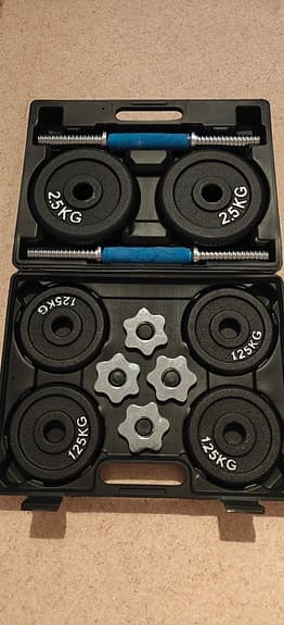 Hantelset 4 x 2,5 kg och 4 x 1,5 kg vikter