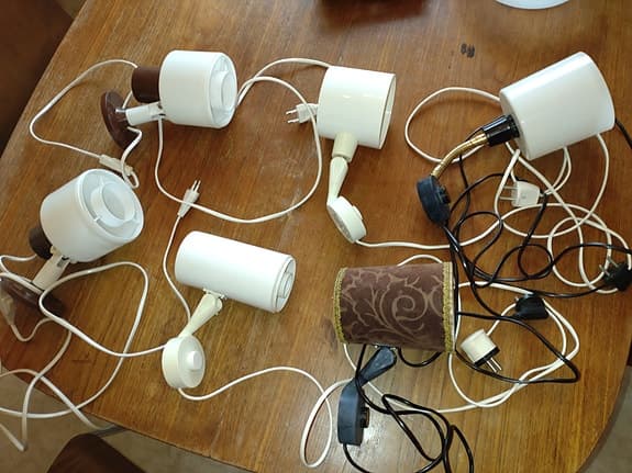 Vägglampor 60/70 tal 6st