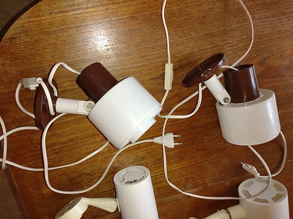 Vägglampor 60/70 tal 6st