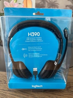 Logitech H390 USB-headset med mikrofon och volymkontroll