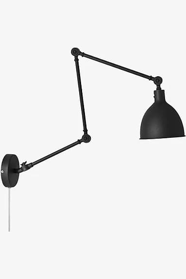 Svart, böjbar vägglampa "Bazar" från By Rydéns (ordpris 1695)