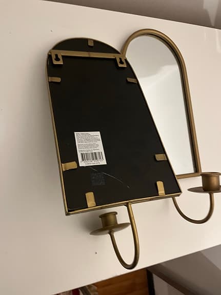 Mio Spegel med ljushållare i metall