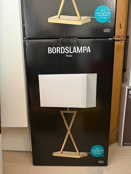 Två st Palais bordslampa i mässing
