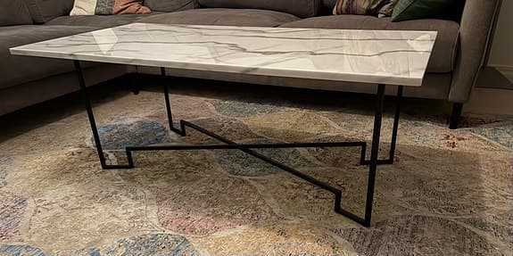 Soffbord i marmor från Mio 120 x 60 cm