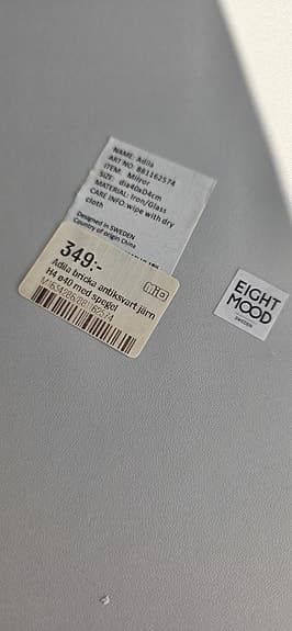 Mio Eight Mood Rund Spegel Antiksvart Järn 40 cm