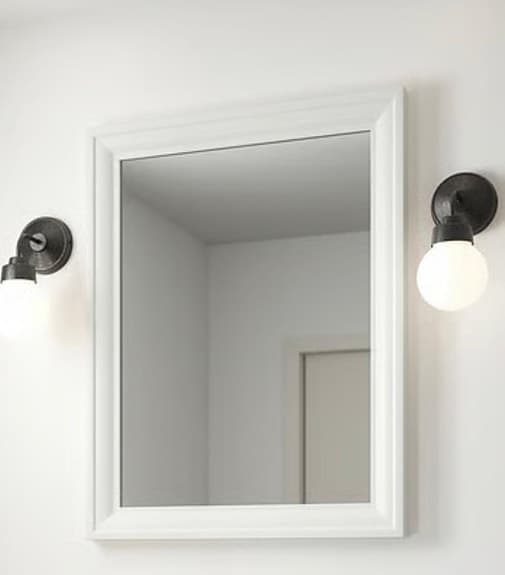 IKEA spegel vit ram