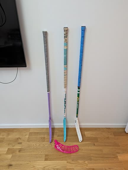 Innebandy klubbor 2st zone 1st Unihoc plus ett blad zone