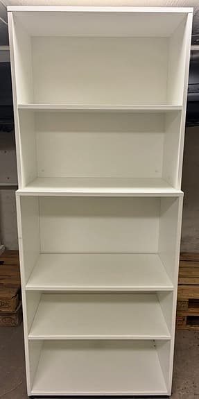 Bokhylla / kontorshylla 80*200 från IKEA – vit, moduluppbyggd