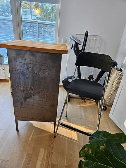 Barbänk och stol