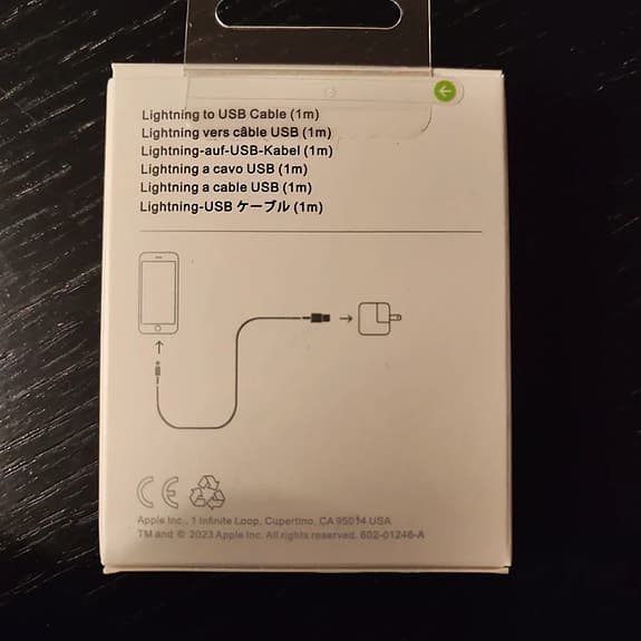 Apple Lightning to USB-kabel 1 meter