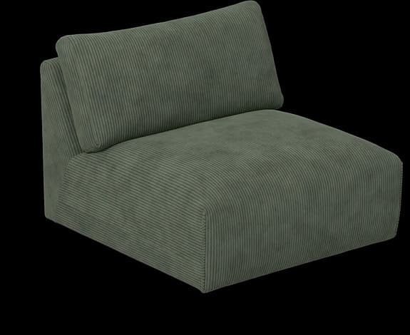 Mio Free modulsoffa 1,5 sits - Mörkgrön manchester, mittensektion