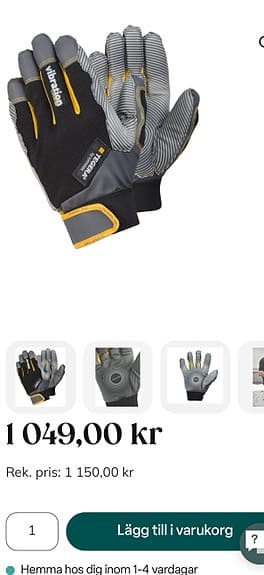 Tegera Vibrationshandskar