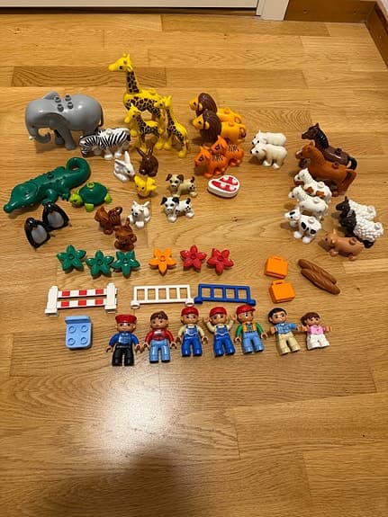 LEGO DUPLO djur,  figurer och tillbehör