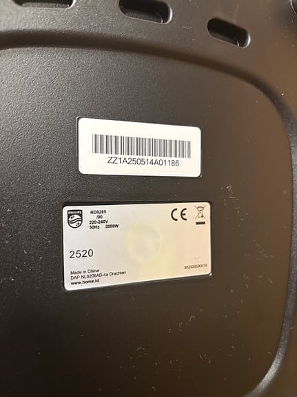 Philips 5000 Series Airfryer Svart Plast Metall