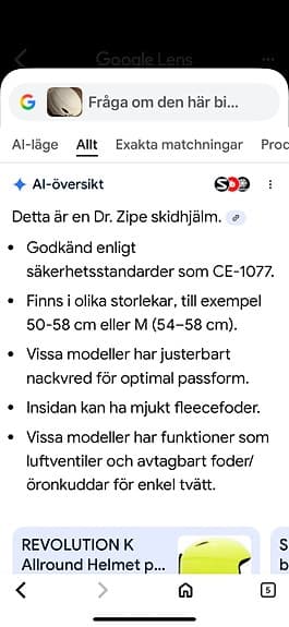 Dr Zipe skidhjälm st. M 54-58 cm