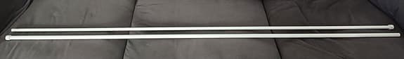 Vit gardinstång Scala, 210-380cm, Kirsch