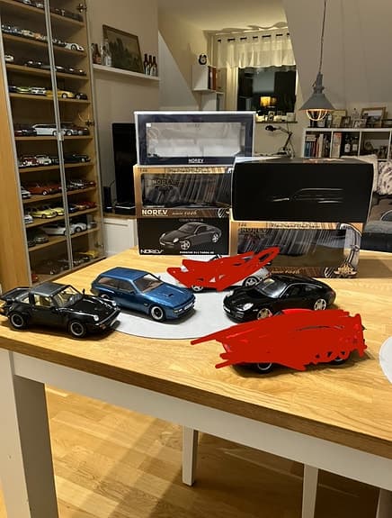 3st Porsche modellbilar skala 1:18