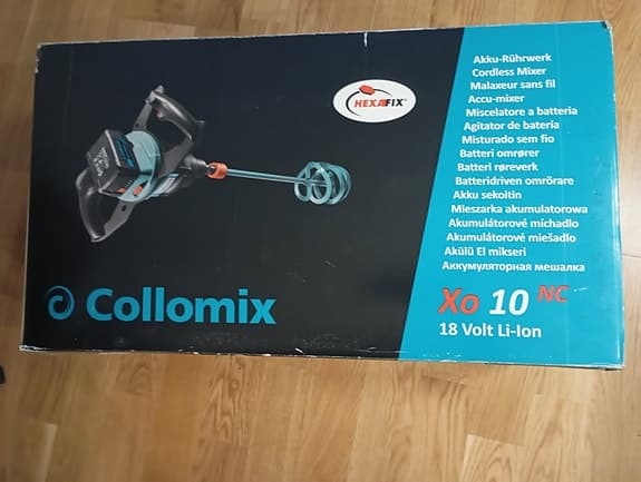 Helt ny Collomix Xo 10 NC visp blandare. med laddare och 2 batterier