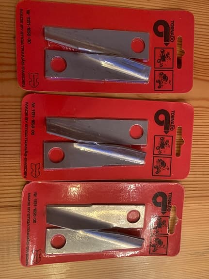 3 blad för gräsklippare Tornado System Stiga 1131-1650-00
