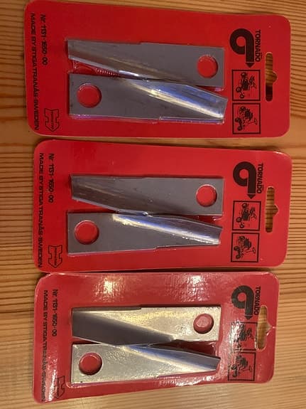 3 blad för gräsklippare Tornado System Stiga 1131-1650-00